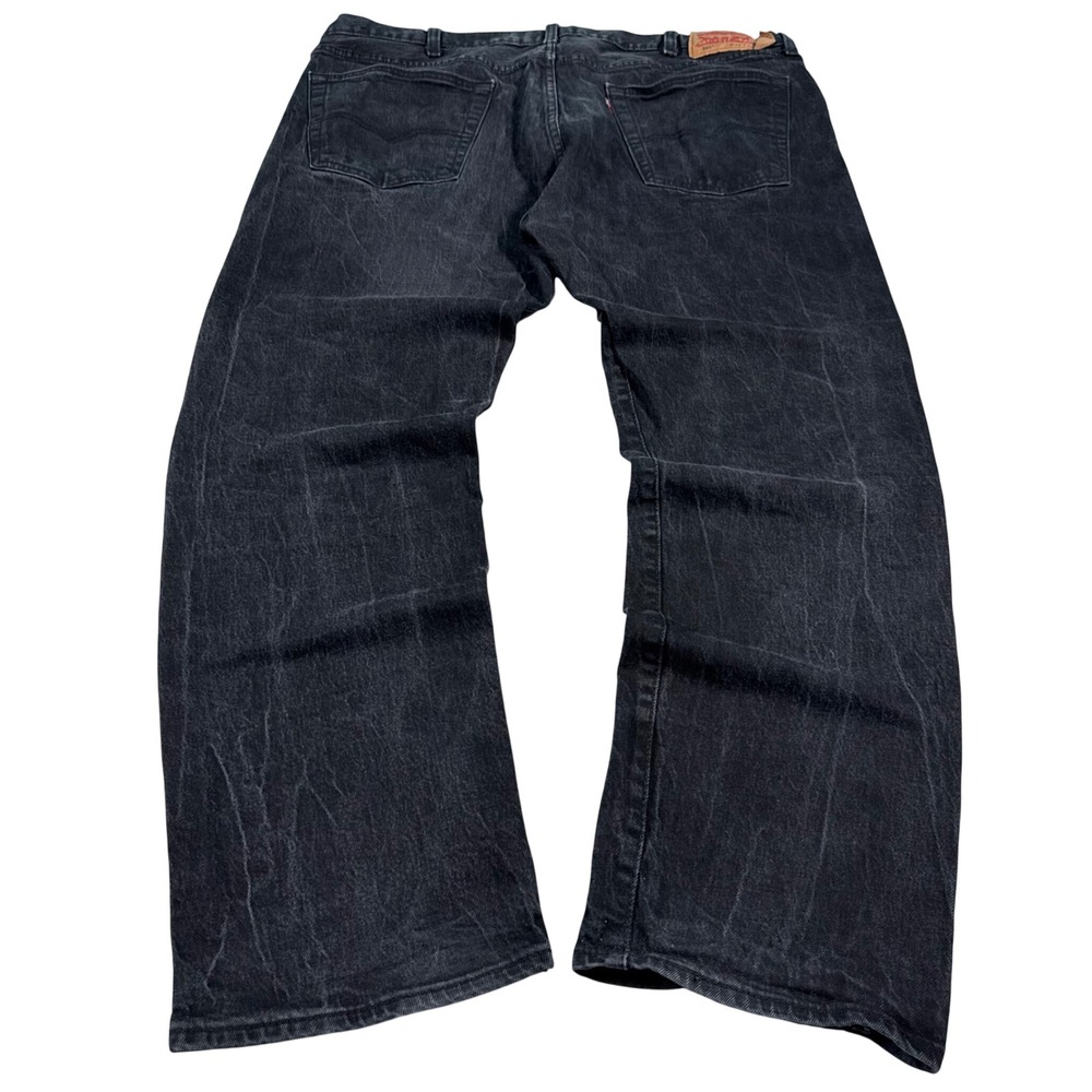 Levi's 501 Original Fit Jeans Mens 44x32 Black Button Fly Straight Vintage Style